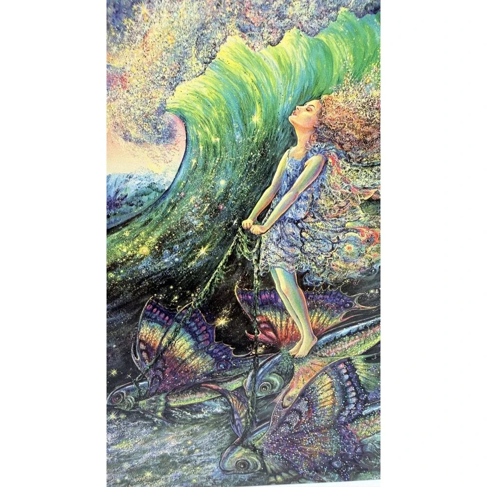 Two Vintage 1981 Josephine Wall Greeting Cards Fantasy Art + BONUS Fairy Card